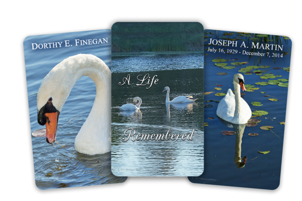 birds memorial cards