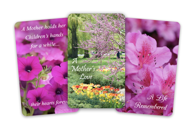 flower funeral cards