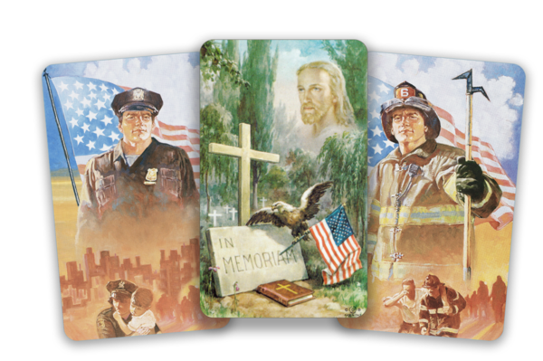 patriotic funeral card