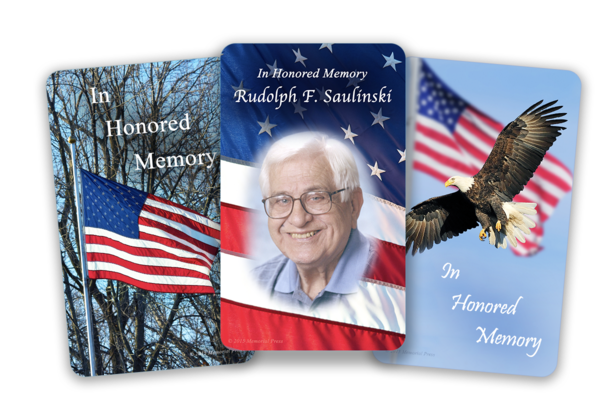 patriotic funeral cards
