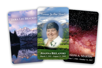 scenic memorial cards